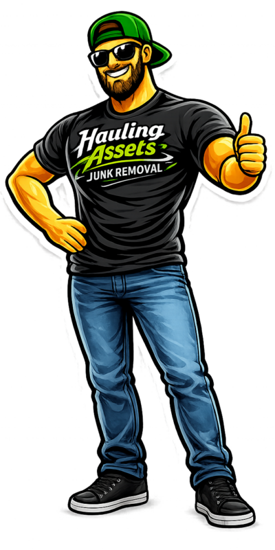 company mascot junk guy